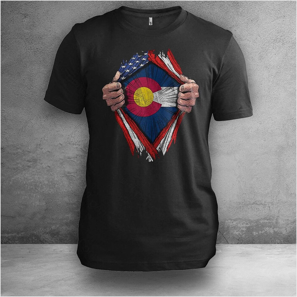 Colorado Super Patriot Colorado T-Shirt Patriotic Tee Shirts Good Birthday Gifts For Uncles