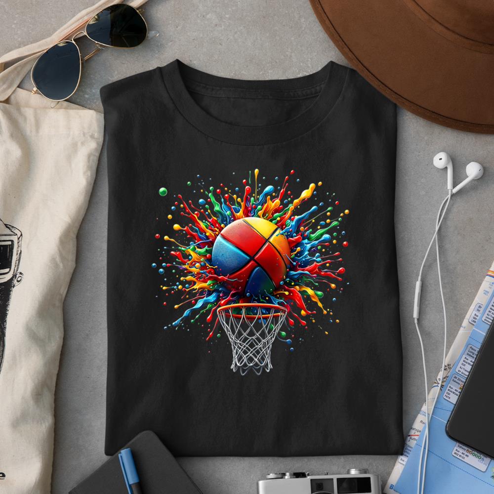 Colorful Basketball Tie-Dye T-Shirt