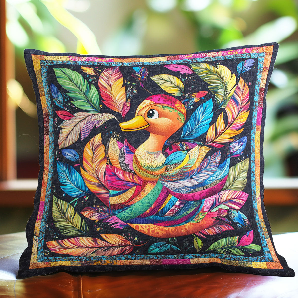 Colorful Duck Quilt Pillow Case Cute Duck Related Gifts For Him Her Christmas