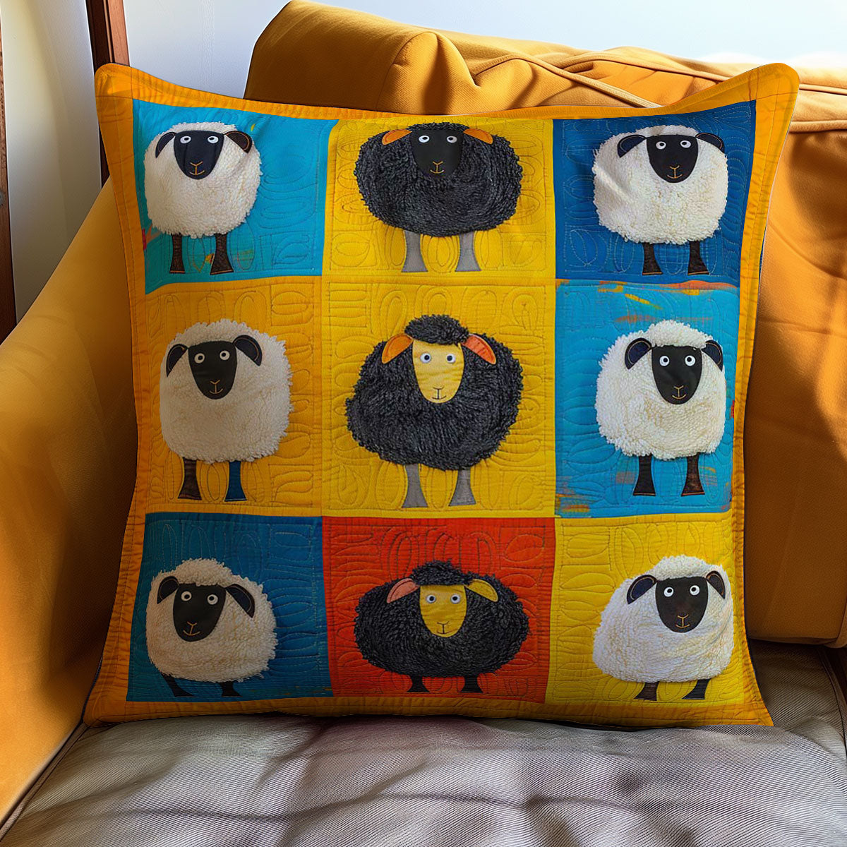 Colorful Sheep Quilt Pillow Case Stuff Cute Theme Christmas Presents For Dad Ideas