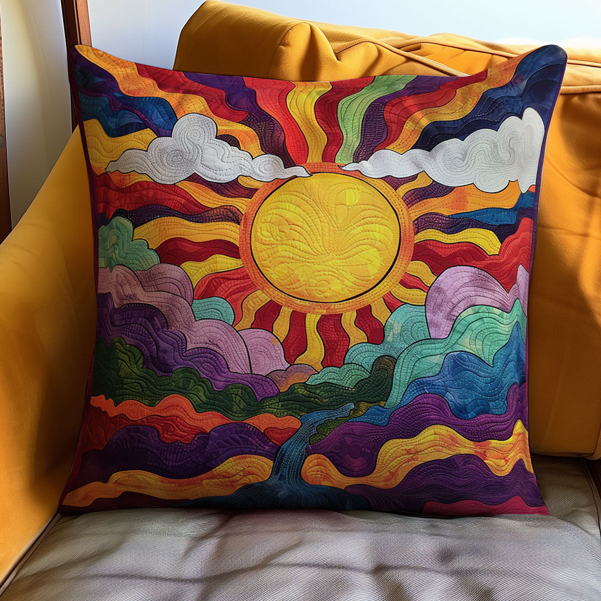 Colorful Sky Quilt Pillow Case Cute Pillow Covers Theme Items Christmas Gift Ideas