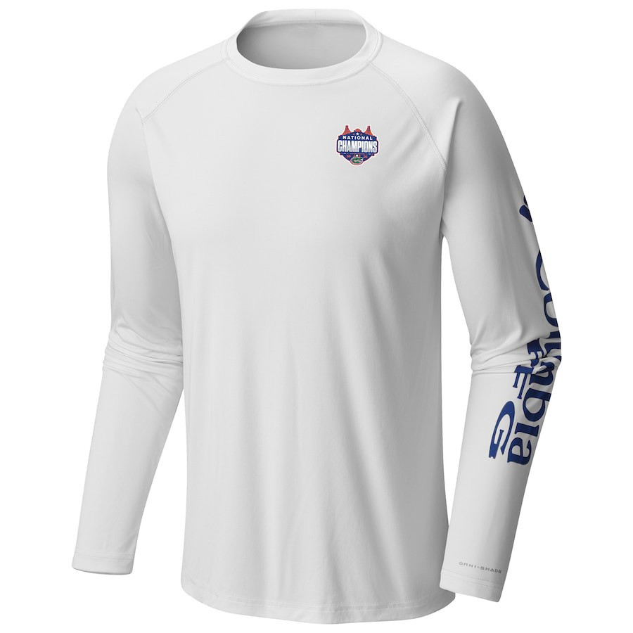 Columbia White Florida Gators 2025 NCAA Men's Basketball National Champions Long Sleeve Shirt