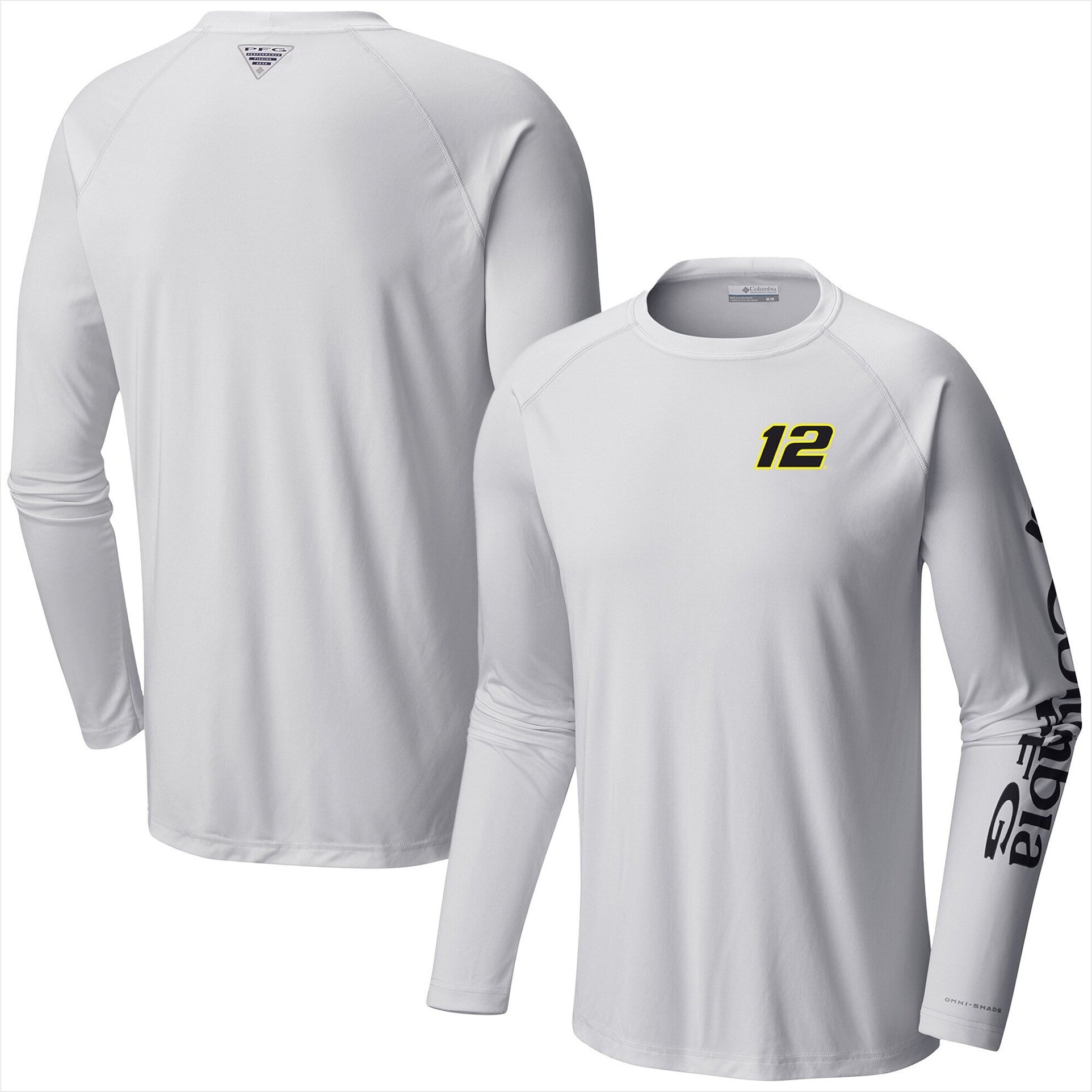 Columbia White Ryan Blaney Long Sleeve T-Shirt Ryan Blaney Merch Meaningful Father's Day Gifts