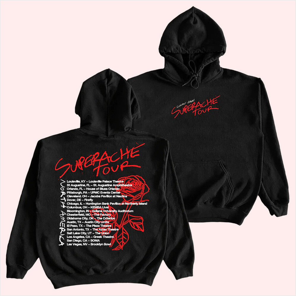 Conan Gray 2022 Superache Tour Hoodie Conan Gray Merch Gifts For Boyfriend Birthday Gift Ideas