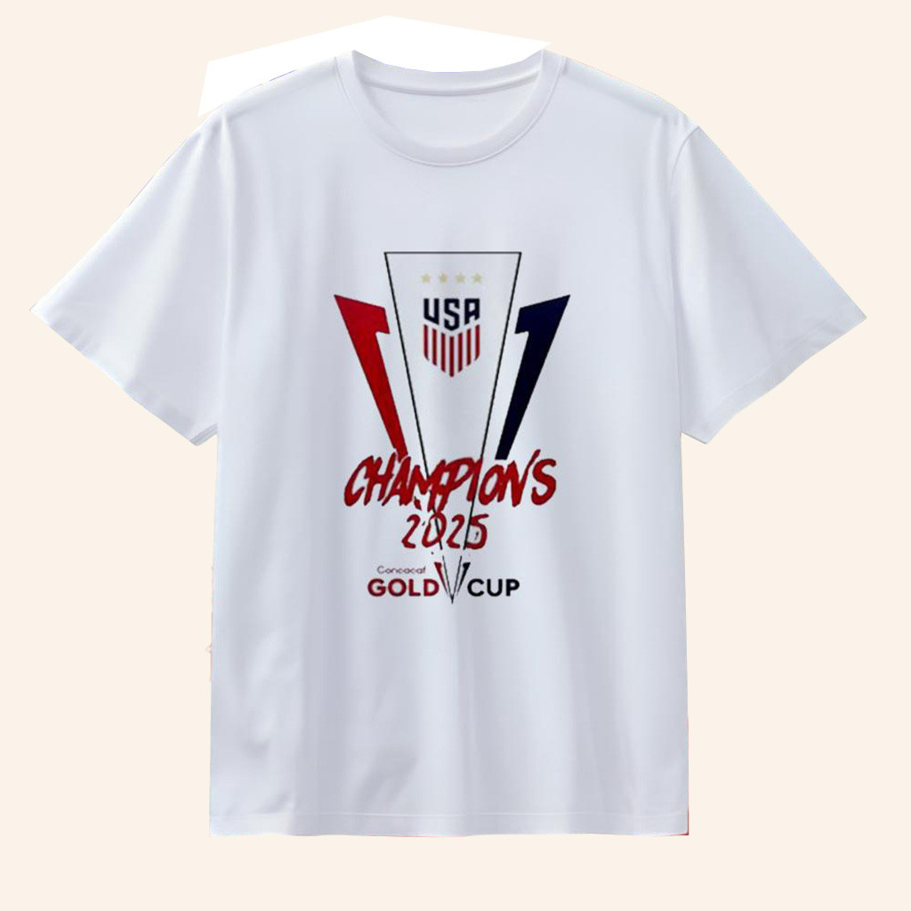 Concacaf Gold Cup Champions USA 2025 Logo T-Shirt Fan Merch Gifts For Dad