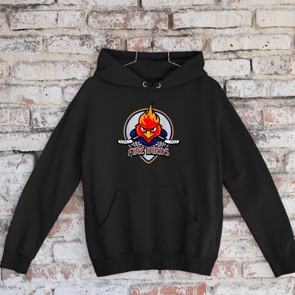 Conceptual Firebirds Ice Hockey Logo Motif American Sports Hoodie