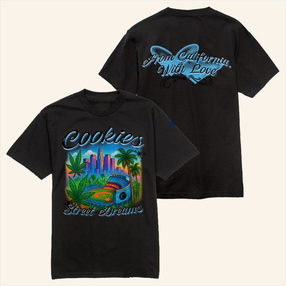 Cookies Los Angeles Airbrush T-Shirt Street Dreams Merch Fans Birthday Gifts For Besties