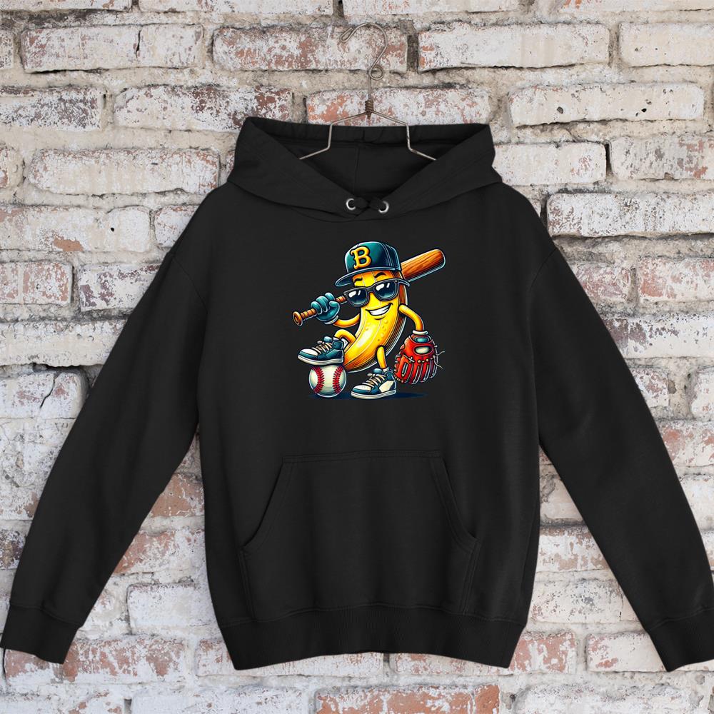 Cool Banana Baseball Player Funny Sports Lover Hoodie