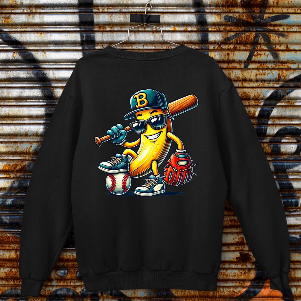 Cool Banana Baseball Player Funny Sports Lover Sweatshirt