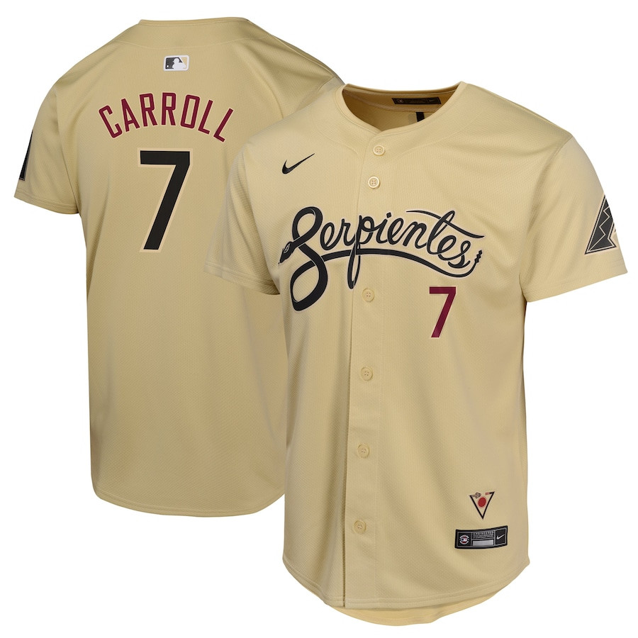 Corbin Carroll 7 Arizona Diamondbacks City Connect Limited YOUTH Jersey - Sand - JS986