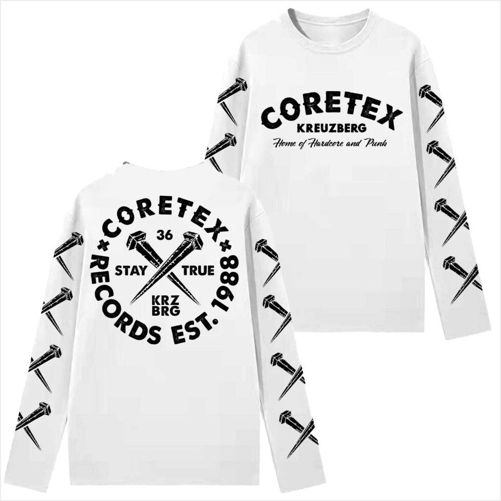 Coretex Nails Long Sleeve T-Shirt Cortex Records Merch Best Friend Birthday Gifts