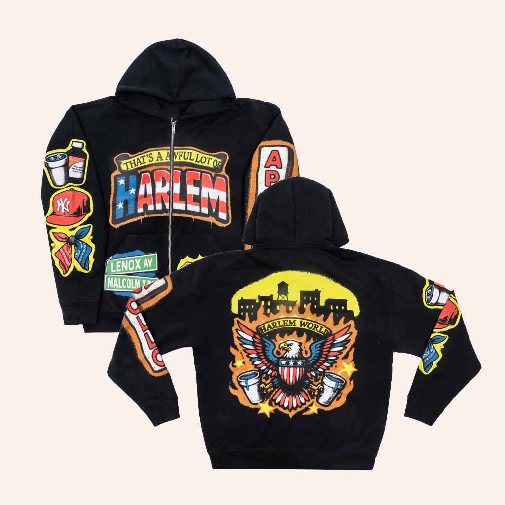 Cough Syrup Merch Awful Lot Of Harlem Zip Hoodie Good Gifts For Boyfriend