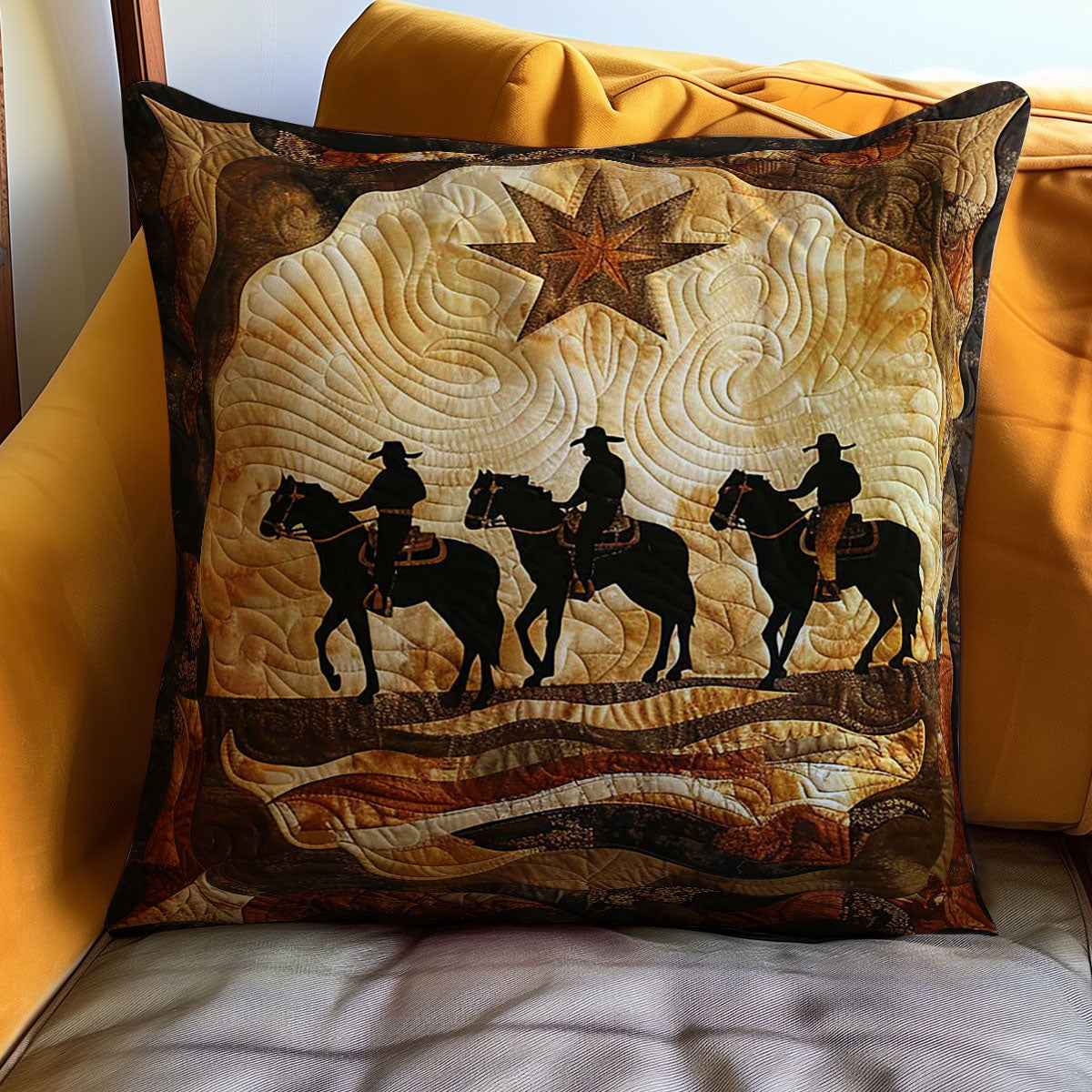 Cowboy Horse Quilt Pillow Case Horse Related Christmas Gifts Holiday
