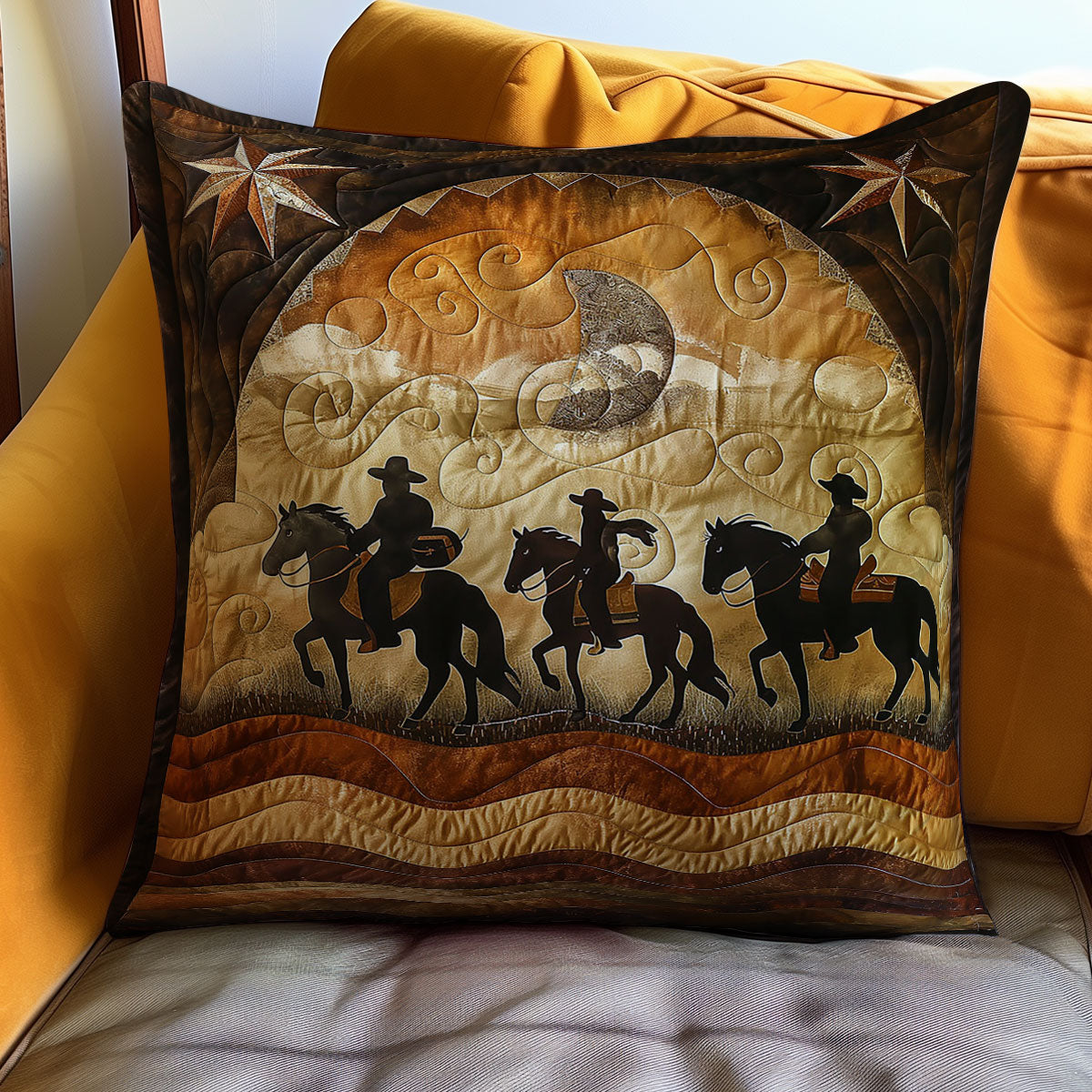 Cowboy Horse Quilt Pillow Case Horse Related Christmas Gifts Holiday