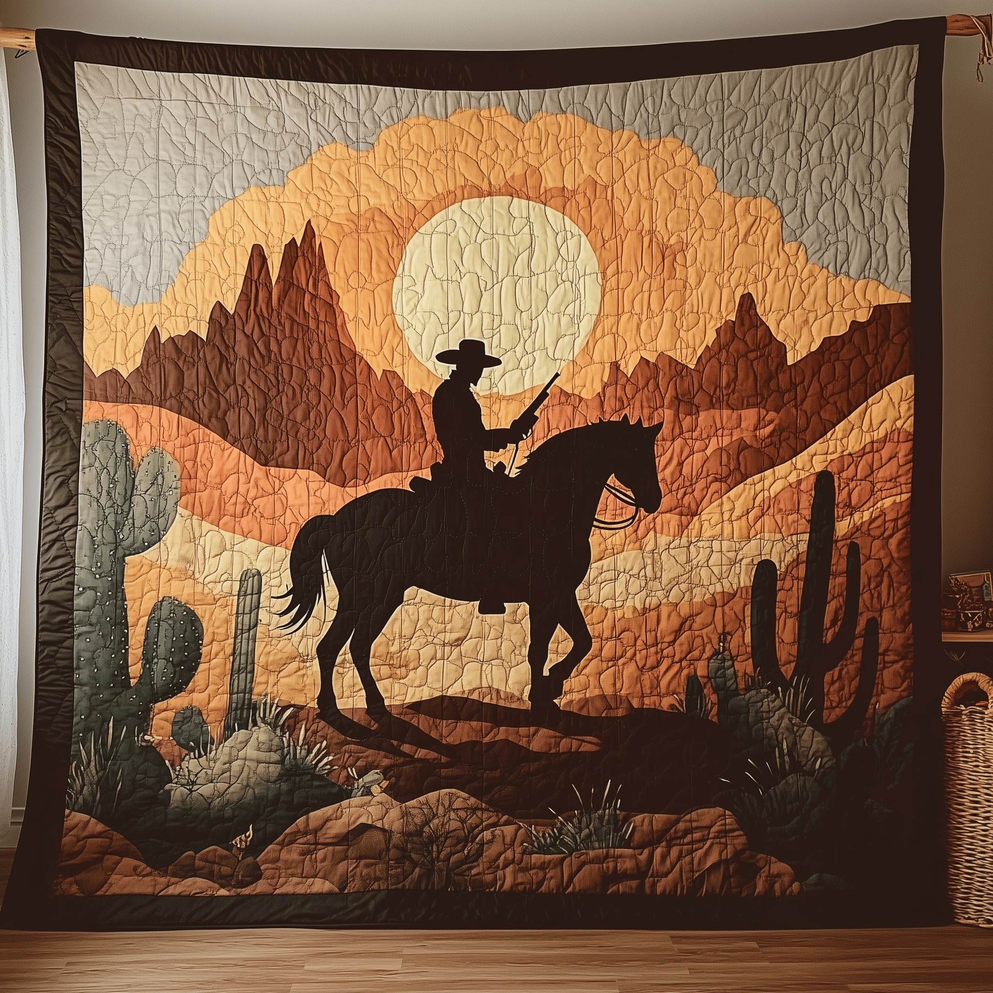 Cowboy Life Quilted Blanket Cowboy Christmas Presents