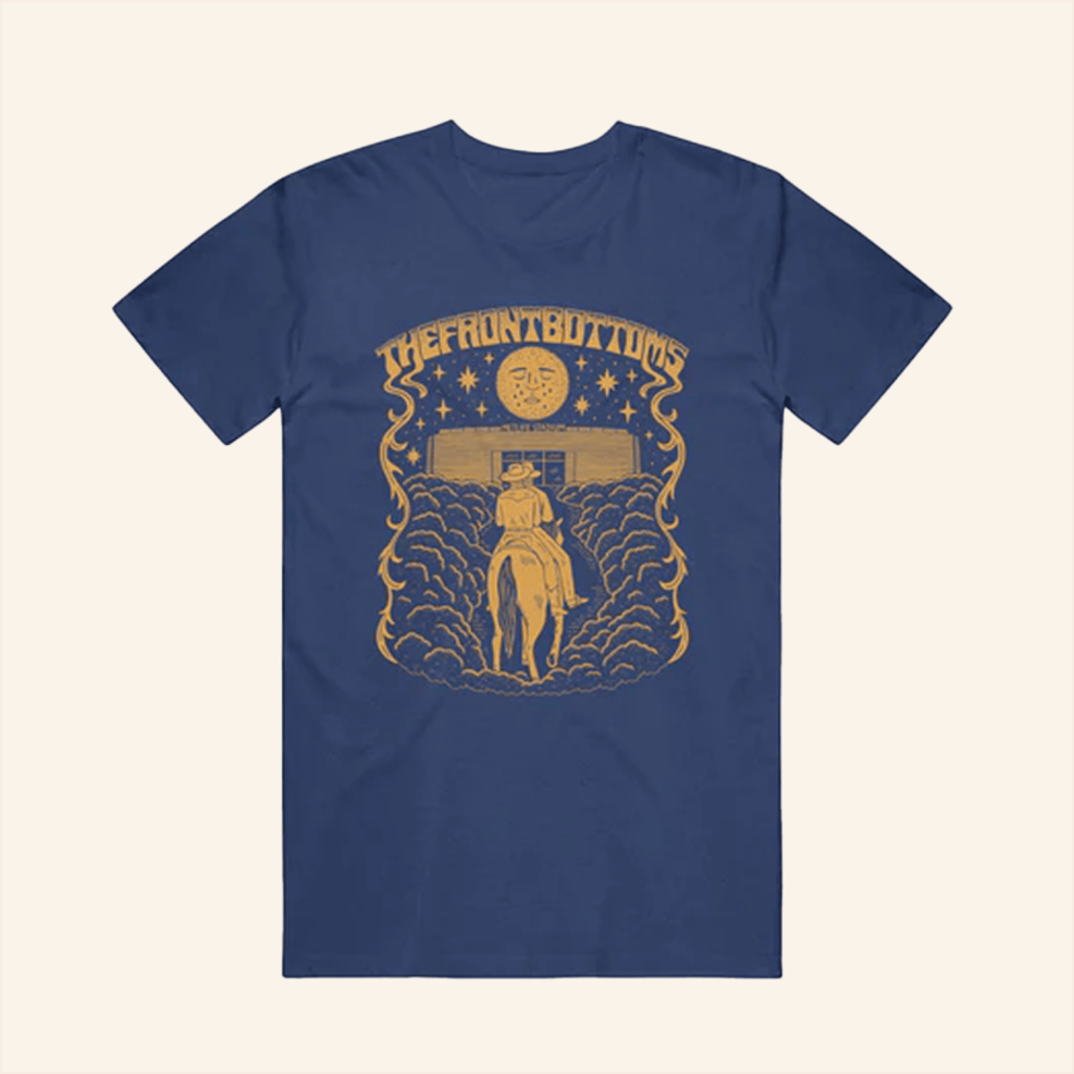 Cowboy Navy T-Shirt The Front Bottoms Merch Birthday Gift Ideas Christmas Presents