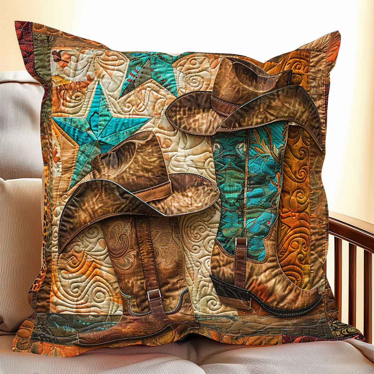 Cowboy Quilt Pillow Case Themed Western Cowboy Gifts Ideas For Him