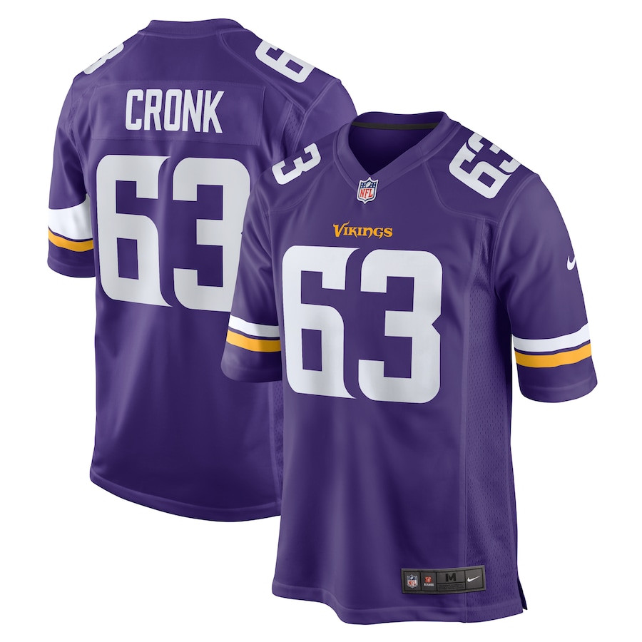 Coy Cronk 63 Minnesota Vikings Team Game Men Jersey - Purple - JSDV212