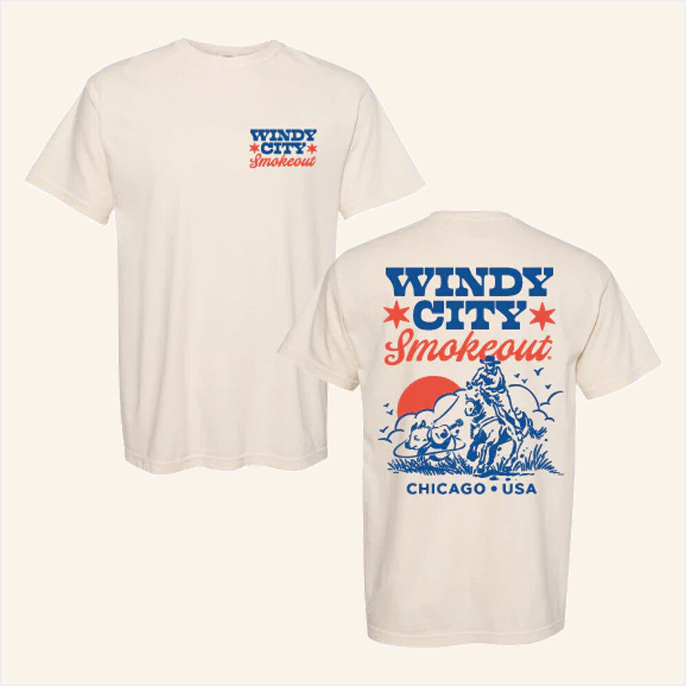 Cream Rodeo Pig Shirt Windy City Smokeout Merch Gift Ideas For Him Best Friend Birthday Gifts