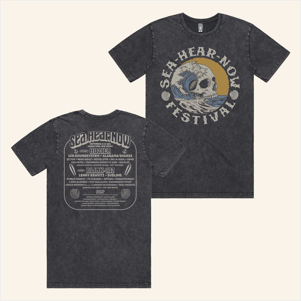 Crested Skull T-Shirt Seahearnowfestival Merch Birthday Gifts For Dad BFF Gifts Ideas
