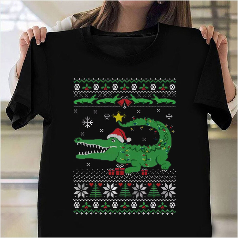 Crocodile Christmas Shirt Merry Xmas T-Shirt Best Friend Gift Ideas Best Friend Birthday Gifts