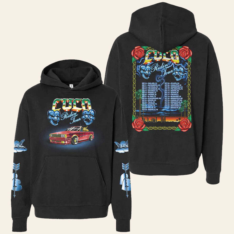 Cuco Official Merch Ridin Tour Hoodie Gifts For Father Birthday Gifts For Friends
