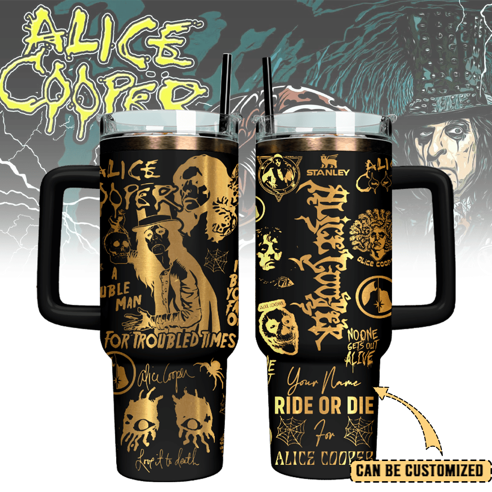Custom Alice Cooper Stanley Quencher Stainless Steel Tumbler Gifts For Music Lovers