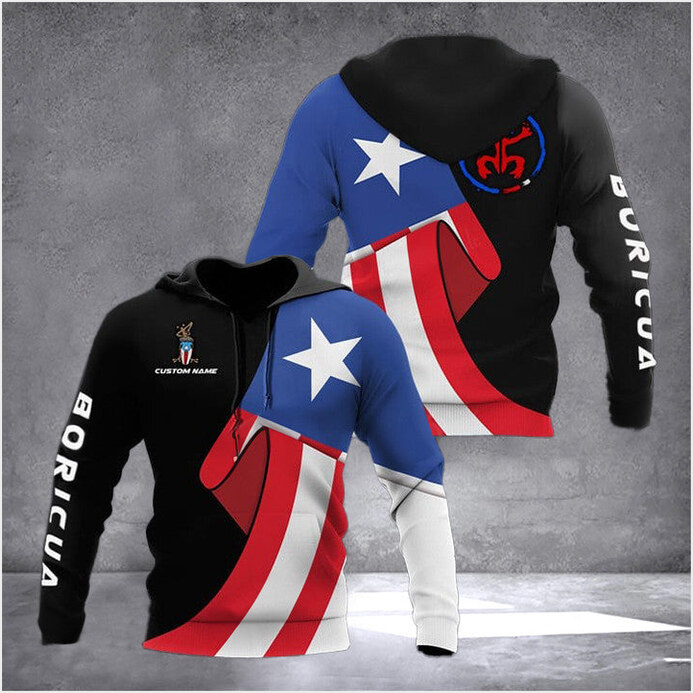 Custom Boricua Coqui Puerto Rico Flag Hoodie Best Gifts For A Puerto Rican BFF Gifts Ideas