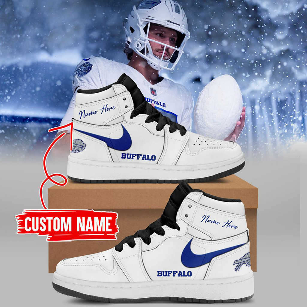Custom Buffalo Bills Rivalries Cold Front Air Jordan 1 Shoes Sneakers Buffalo Bills Merch
