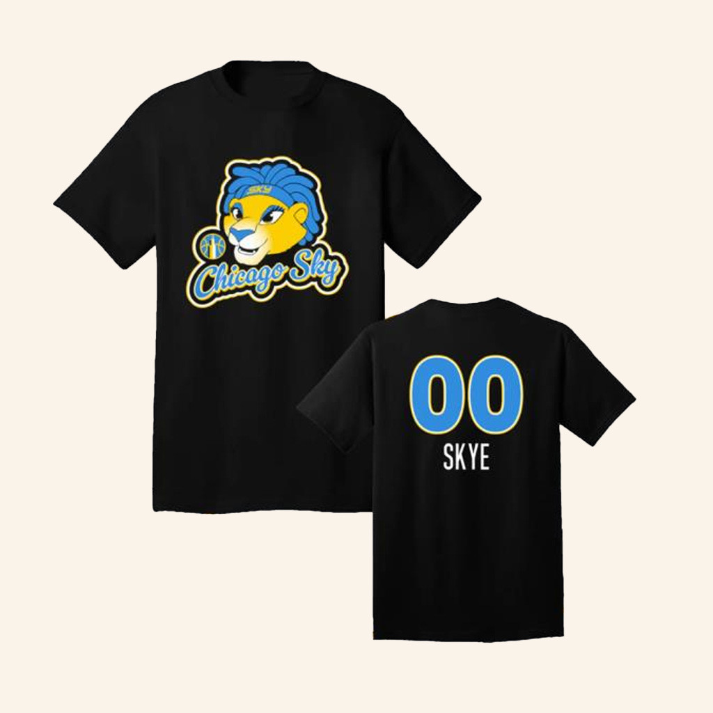 Custom Chicago Sky Merch Name And Number T-Shirt Gift Ideas For Fans