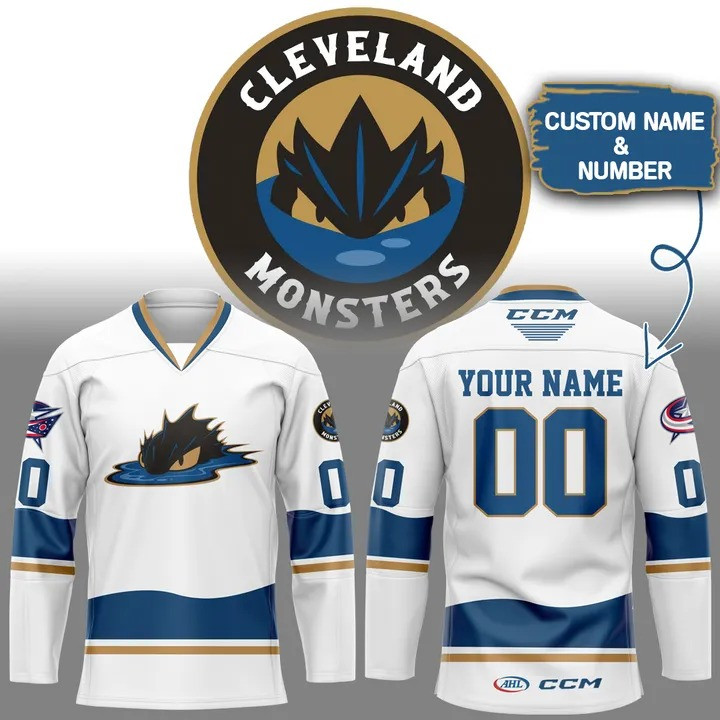 Custom Cleveland Monsters Hockey Jersey Ice Hockey Cleveland Monsters Fan Merch Gifts