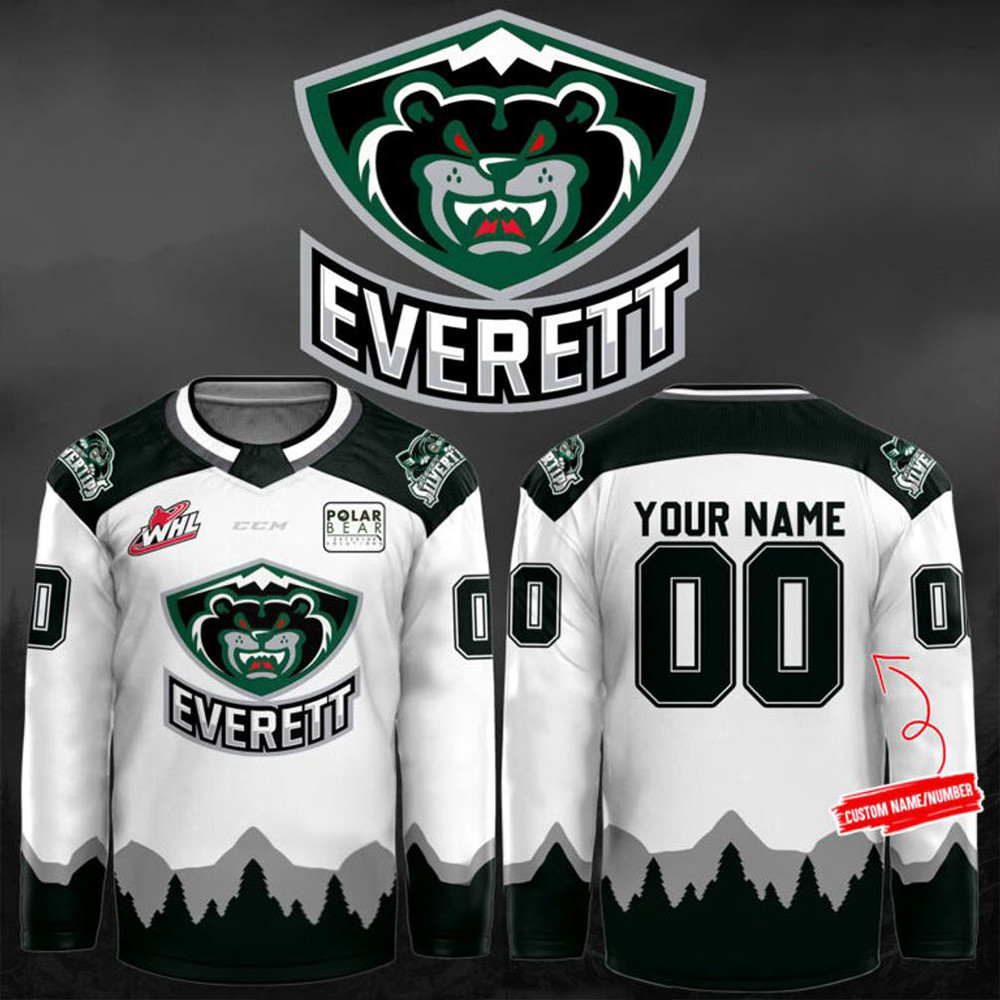 Custom Everett Silvertips Special New 2025 Hockey Jersey White Everett Silvertips Merch