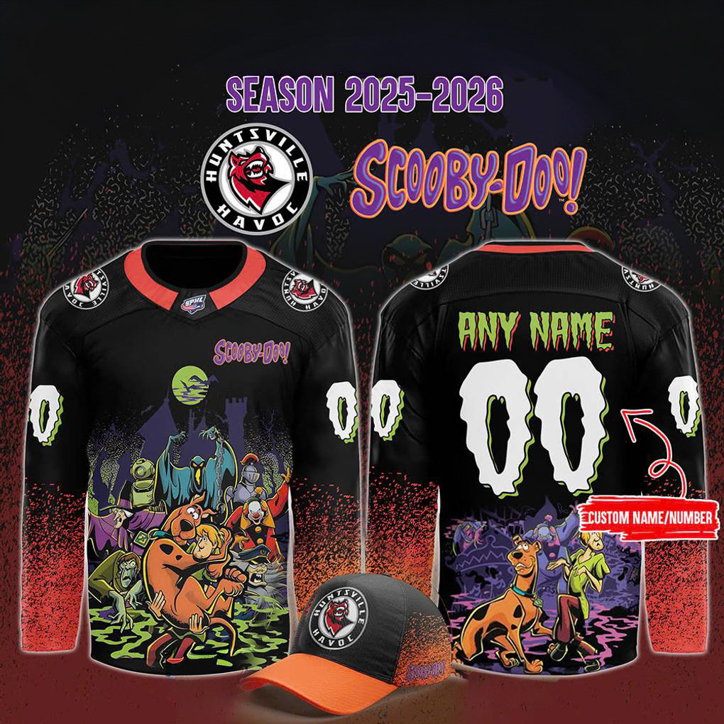Custom Huntsville Havoc X Scooby Doo Night 2025 Hockey Jersey Best Gifts For Boyfriend