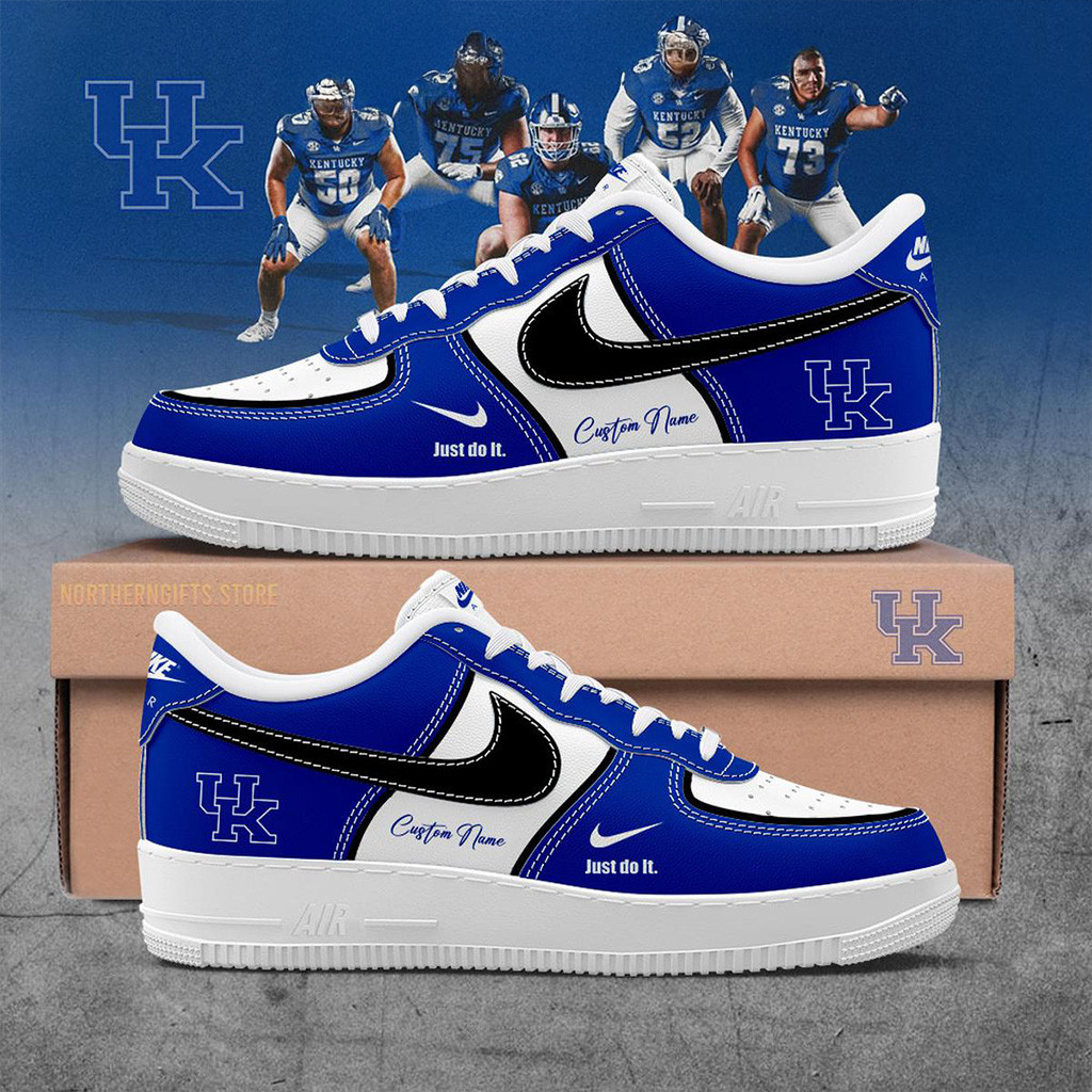 Custom Kentucky Wildcats Just Do It Air Force 1 Shoes Sneakers Kentucky Wildcats Merch