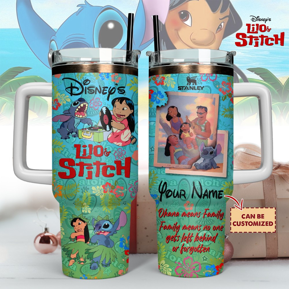 Custom Lilo And Stitch Stanley Quencher Stainless Steel Tumbler Idea Gift For Friends
