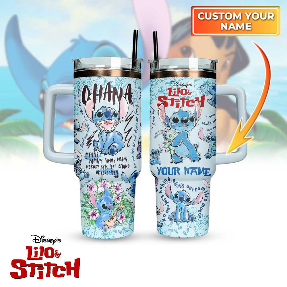 Custom Lilo And Stitch Stanley Quencher Stainless Steel Tumbler Unique Gifts For Lovers