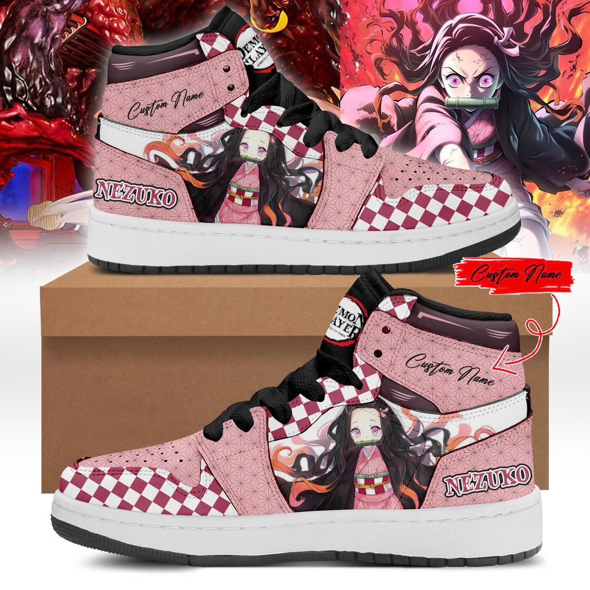 Custom Los Angeles Dodgers Vs Demon Slayer Shoes Cool Gifts For Baseball Lovers