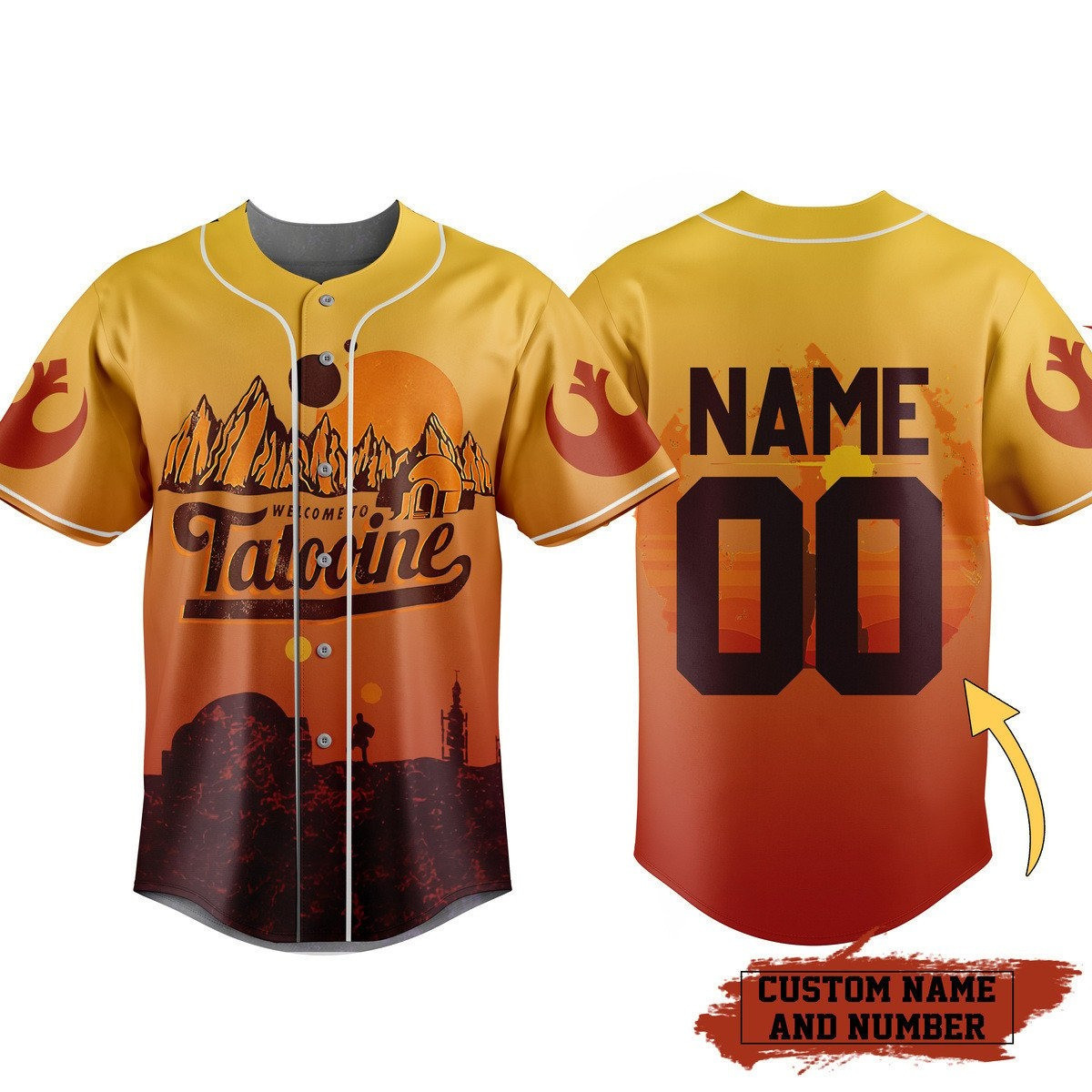 Custom Name And Number Welcome To Tatooine Jersey Shirt Gift For Her