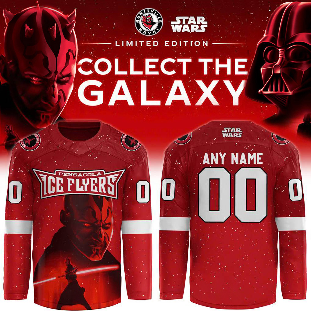 Custom Pensacola Ice Flyers X Star Wars Hockey Jersey Flyers Merch Gifts For Fans