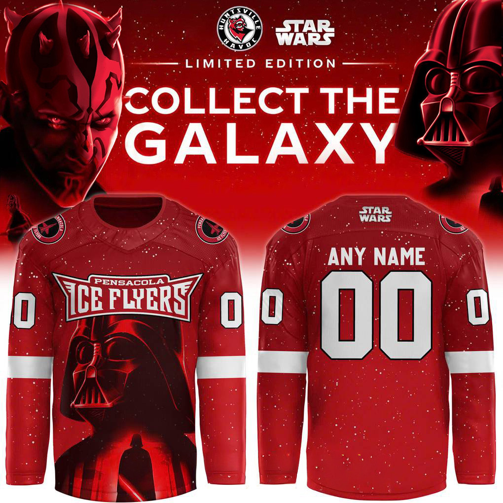 Custom Pensacola Ice Flyers X Star Wars Hockey Jersey Flyers Merch Present For Husband