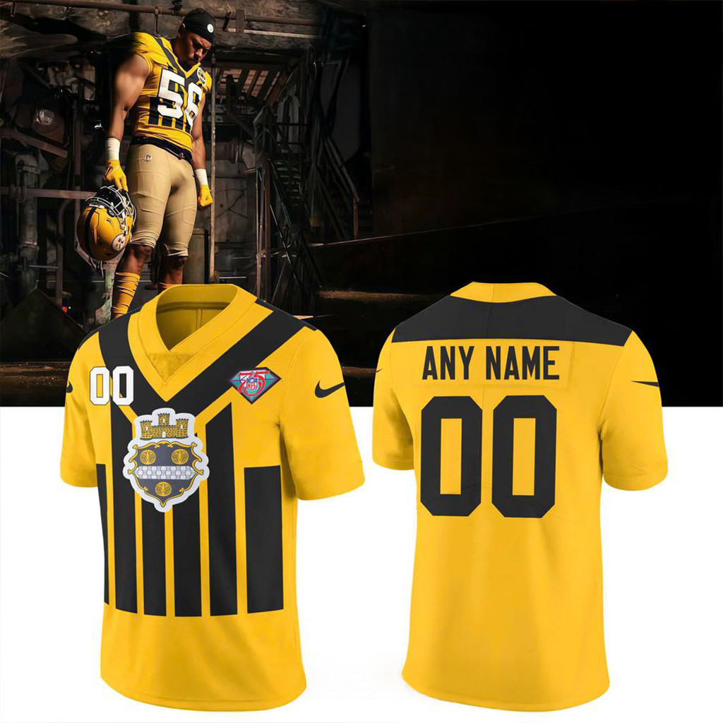 Custom Pittsburgh Steelers 1994 Gold Throwback Steel City Legacy Football Jersey Steelers Merch