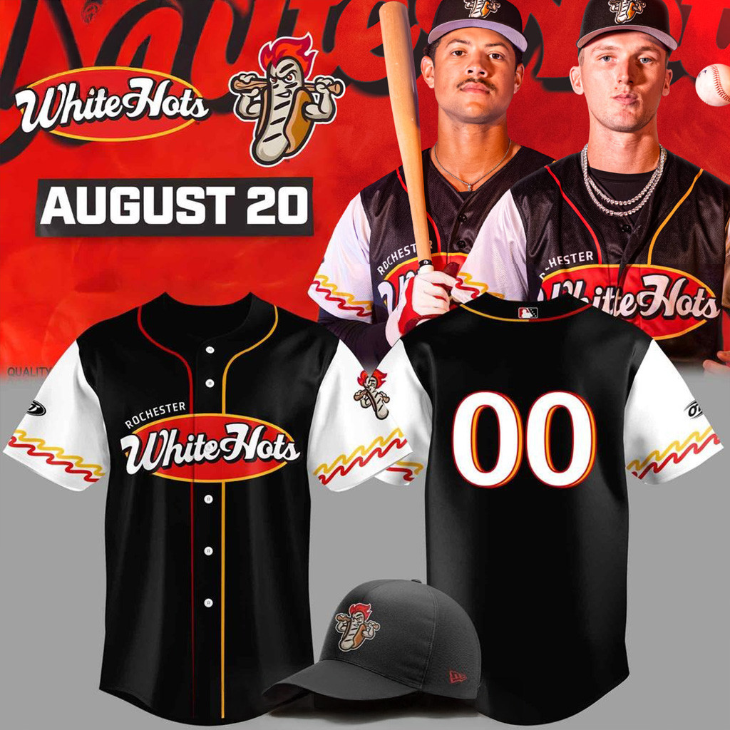 Custom Rochester Red Wings White Hots August 20 Baseball Jersey Red Wings Merch Fans Gifts