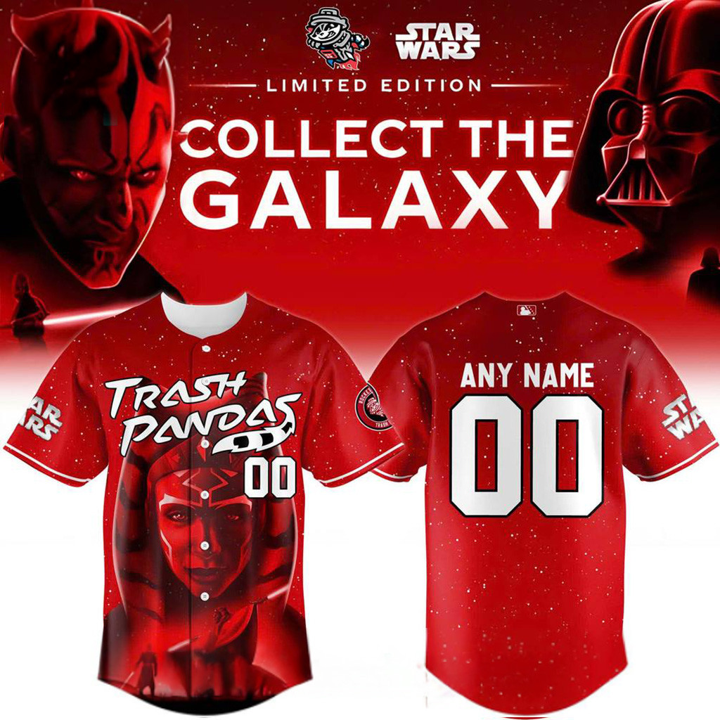 Custom Rocket City Trash Pandas X Star Wars Baseball Jersey 2025 Fan Merch Wife Gifts