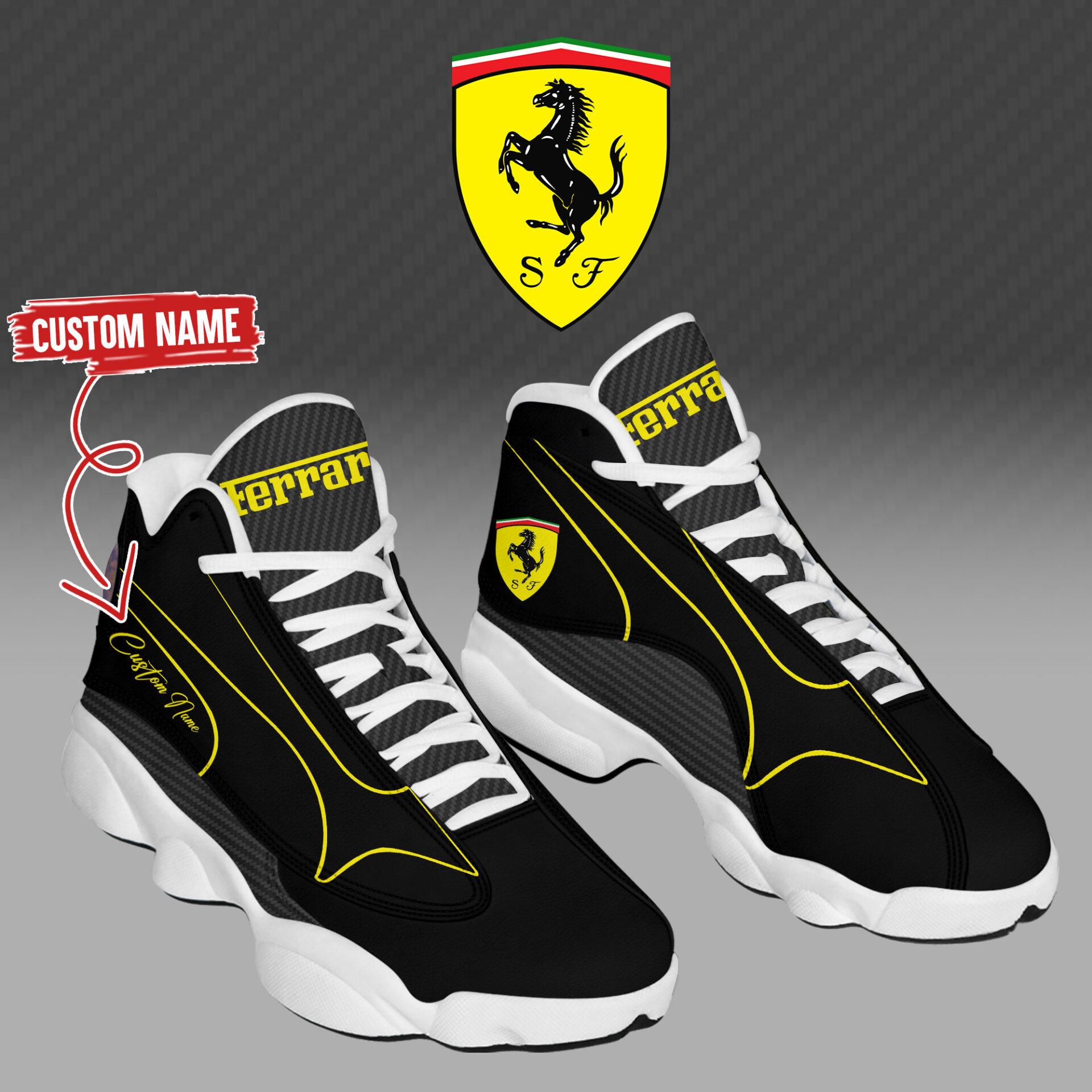 Custom Scuderia Ferrari Merch AJ Shoes Sneakers Monza Edition Italiangp 2024 Gift For F1 Dad