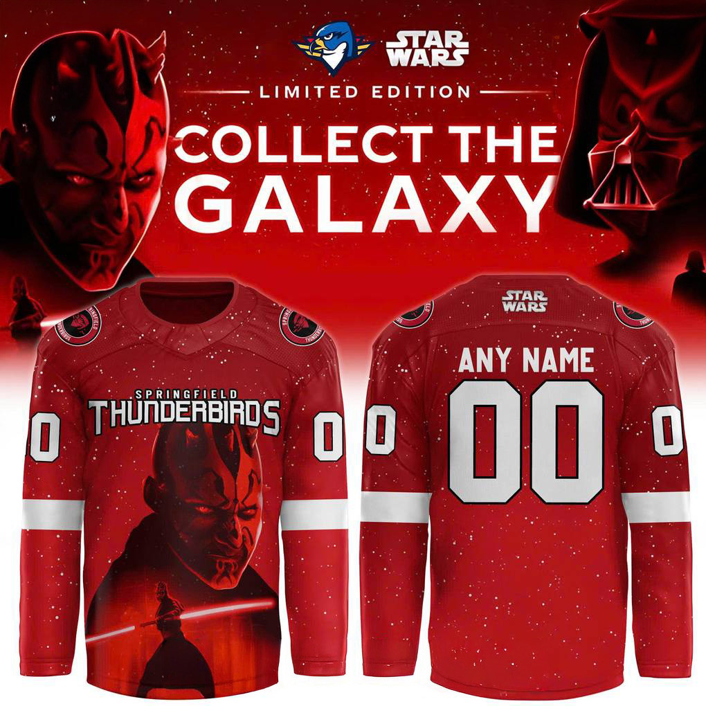 Custom Springfield Thunderbirds X Star Wars Hockey Jersey Thunderbirds Merch Husband Gifts