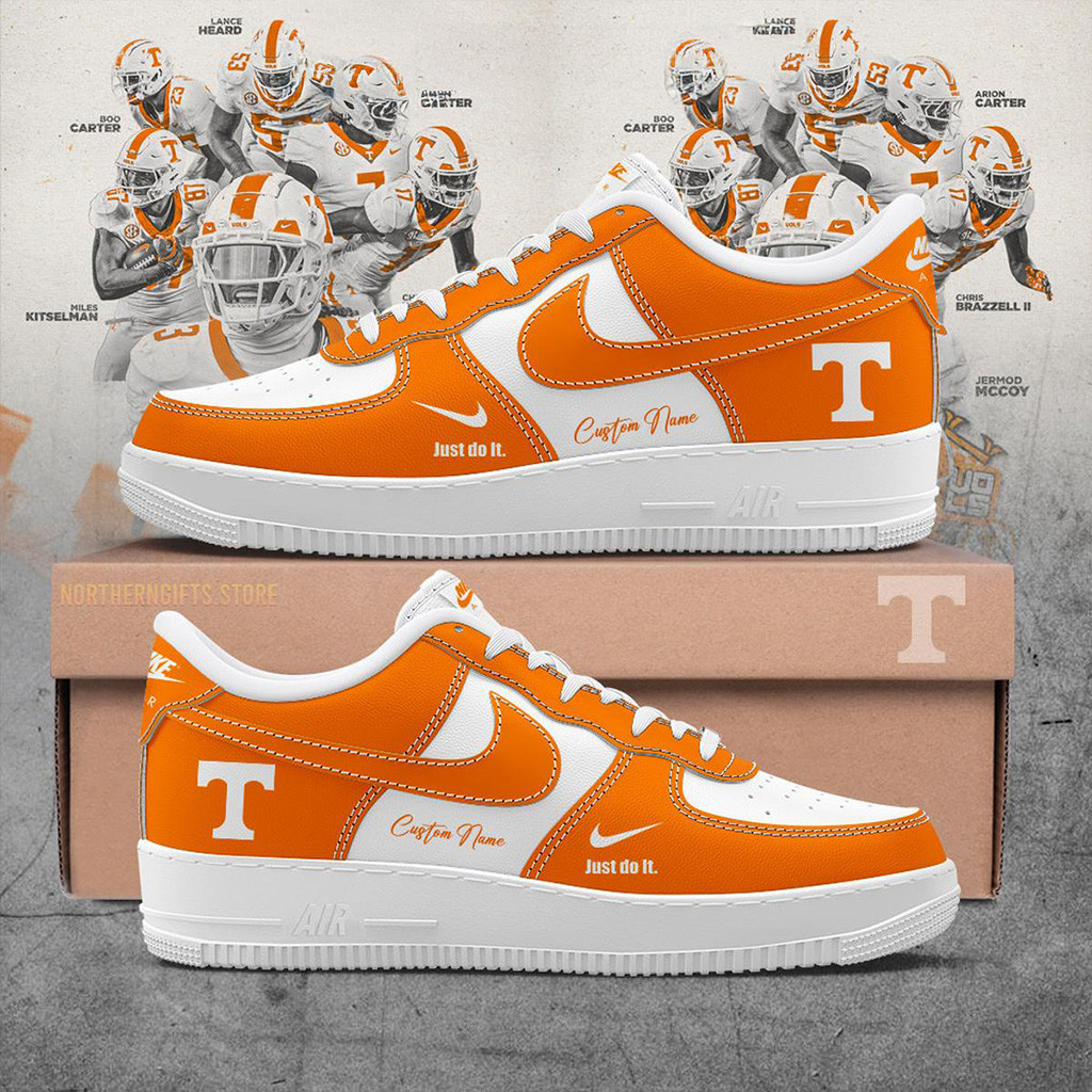 Custom Tennessee Volunteers Just Do It Air Force 1 Shoes Sneakers Tennessee Volunteers Merch