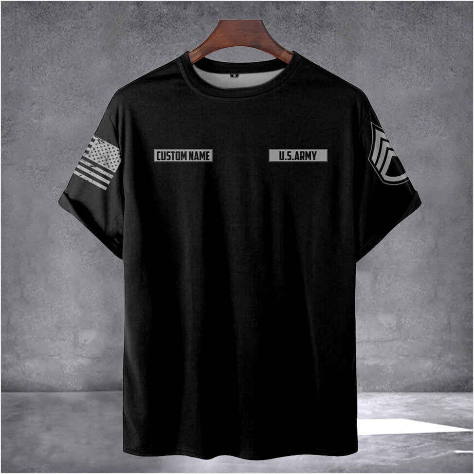 Custom US Army 7th Infantry Division Veteran Shirt Army Veteran T-Shirt Birthday Gifts For Dad