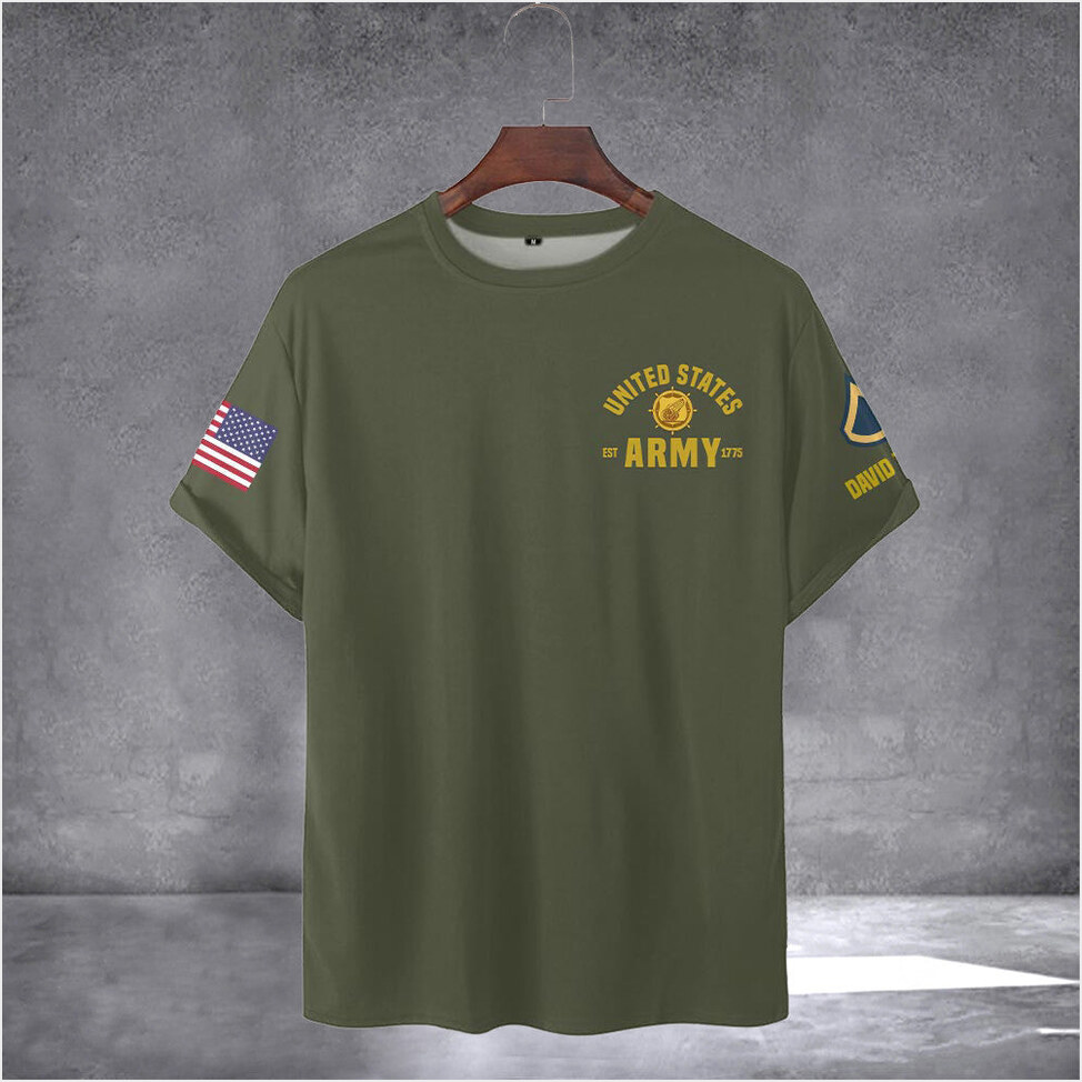 Custom US Army Proudly Served Shirt Army T-Shirt Best Gifts For Father Best Friend Gifts