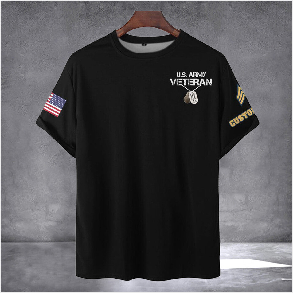 Custom US Army Veteran Shirt Thank You Combat Engineer Army T-Shirt Birthday Gifts For Veterans