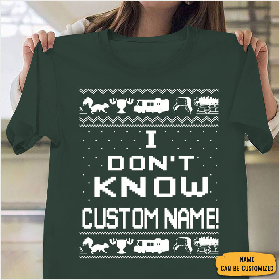 Customized Camping I Don't Know Shirt Merry Christmas T-Shirt Birthday Gifts For Campers